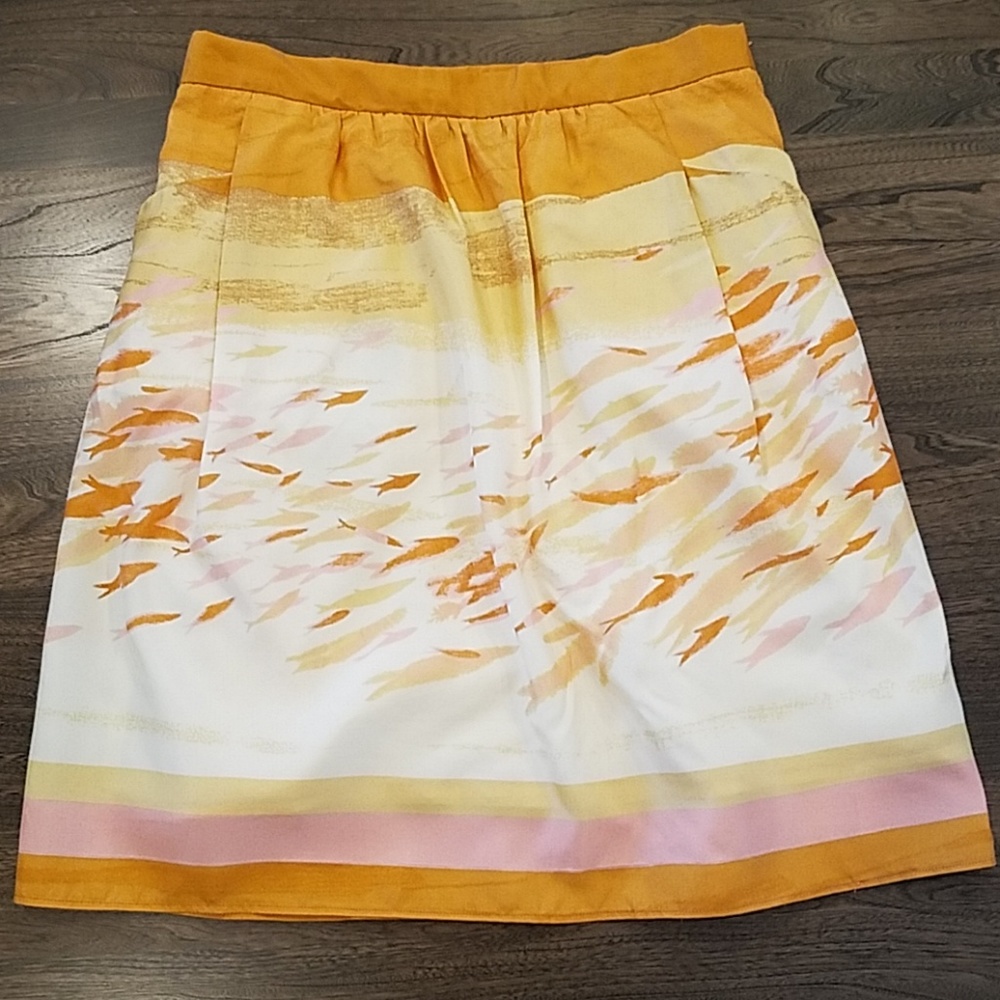 Anthropologie We Love Vera Goldfish Bowl Skirt